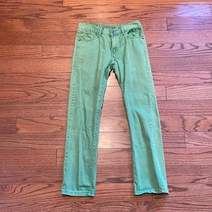 3/$15! Ring of Fire slim straight kelly green jeans 30x32